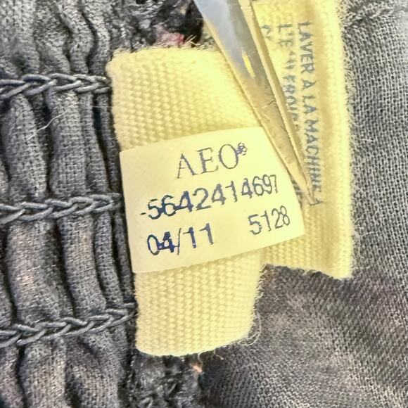 American Eagle Outfitters Y2K Floral Cropped Hippie Boho Festival Babydoll Top S - Picture 8 of 8